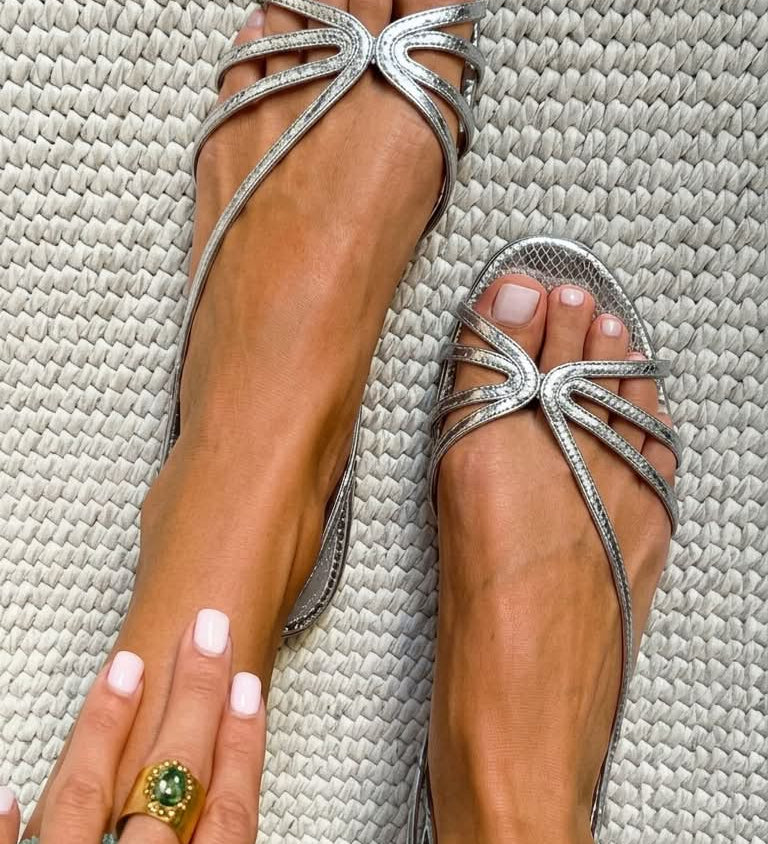 Fabienne | Golden Knot Flat Sandal