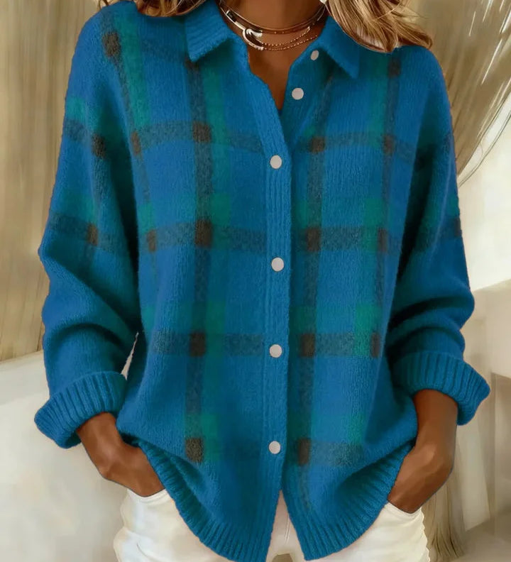 Francesca™ | Retro Cheque Sweater