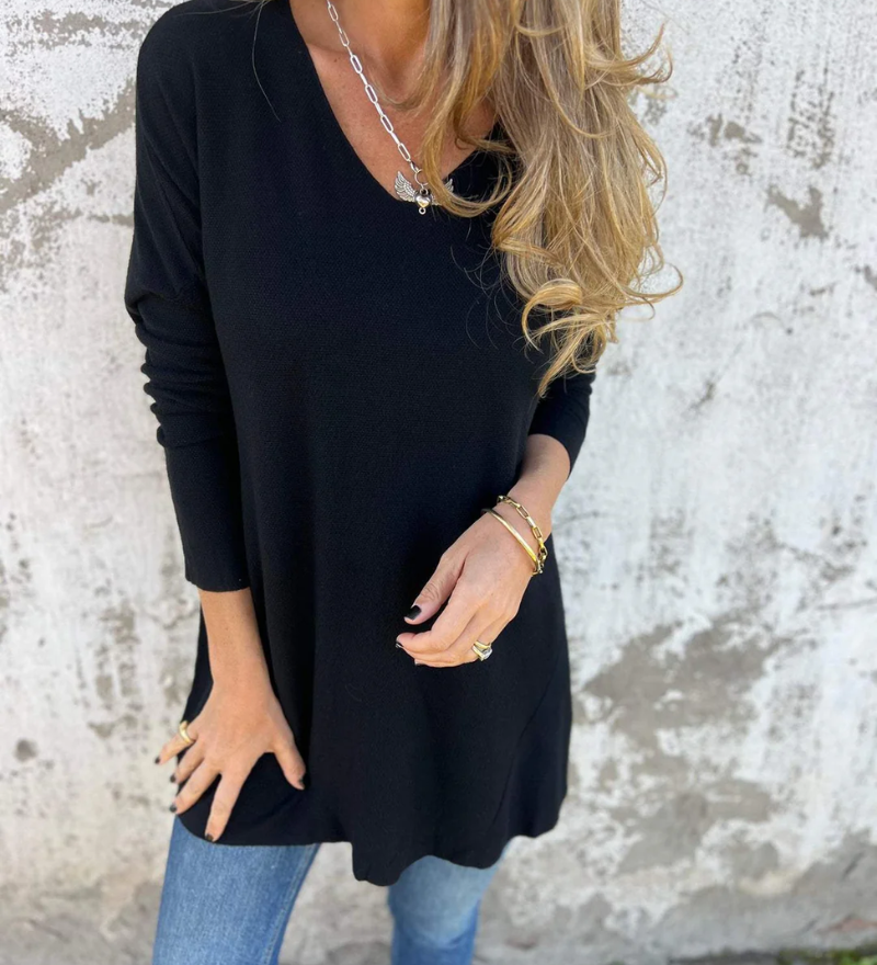 Anya | Soft Drape V-Neck Top - Flattering in all the right places.