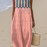 Lily™ Striped Pastel Midi Dress