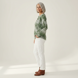 Emily - Green Evergreen Forest Top