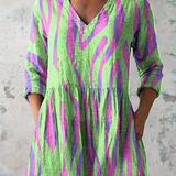 Oceane | Ethnic Print V-Neck Blouse