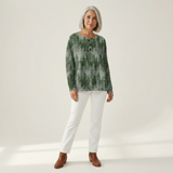 Emily - Green Evergreen Forest Top
