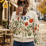 Brianna - Wildflower Field Zip-Up Cardigan
