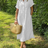 Cassandra | Striped Shirt Dress