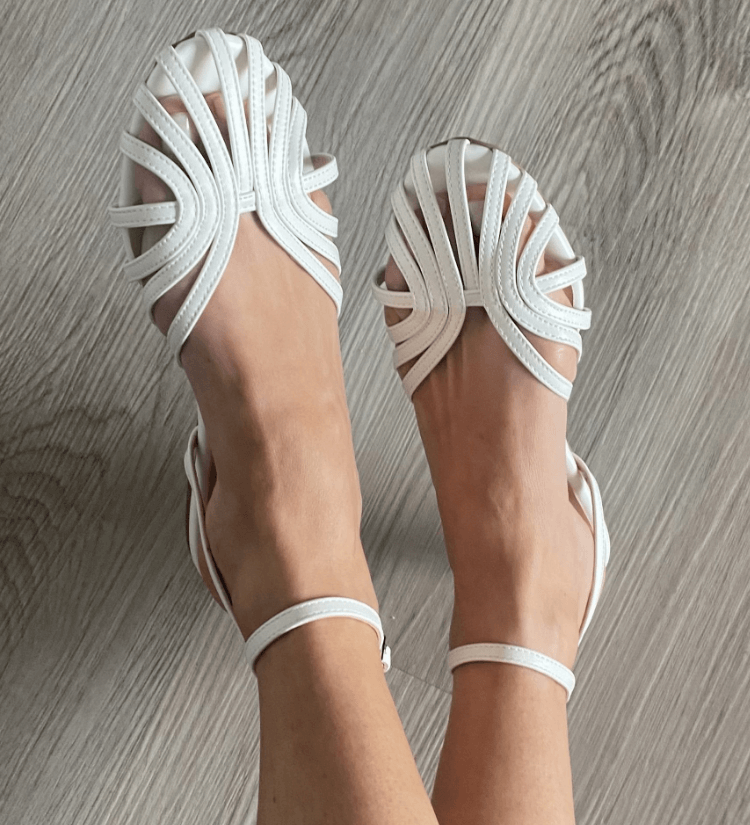 Romy | Golden Layered Strap Sandal