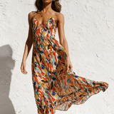 Chiara | Midi Dress in Painterly Colour