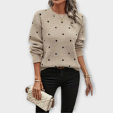 Ava – loose-fitting long-sleeve polka dot sweater