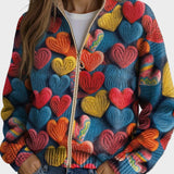 Valentine - Pattern with Textured Hearts in Multiple Colours