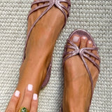Fabienne | Golden Knot Flat Sandal