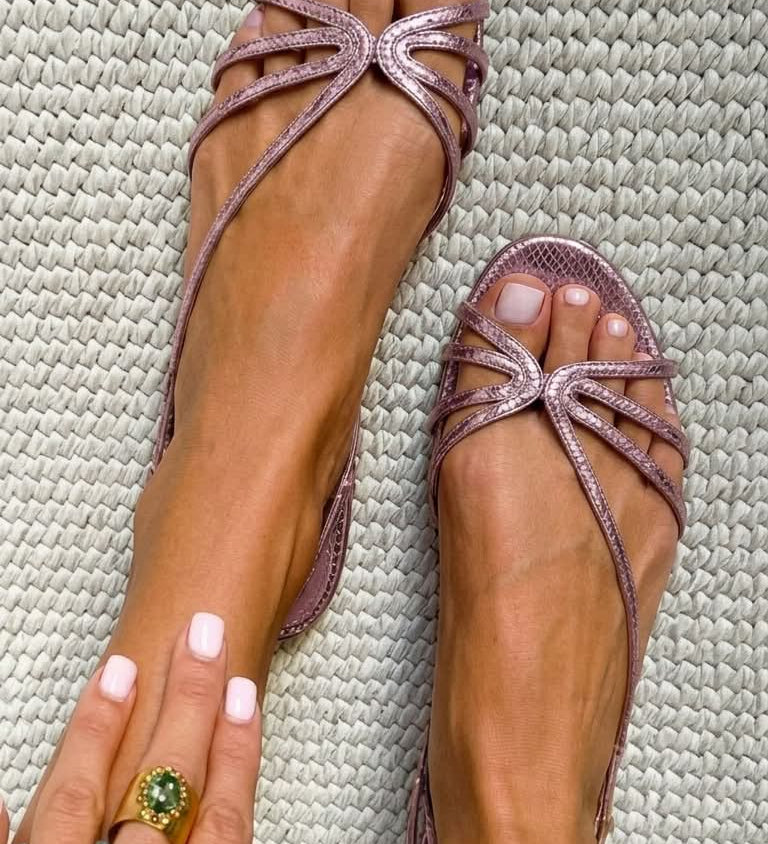 Fabienne | Golden Knot Flat Sandal