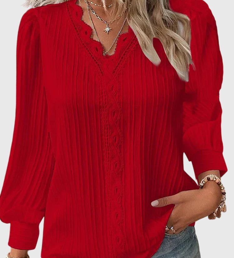 Andrea™ | Elegant Pullover Blouse