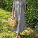 Cassandra | Striped Shirt Dress