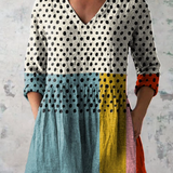Valerie | Pastel Print V-Neck Blouse