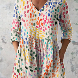 Pauline | Delicate Print V-Neck Blouse