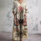 Evelyn | Refined Floral Maxi Dress