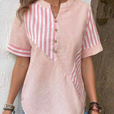 Lila | Soft Striped Blouse