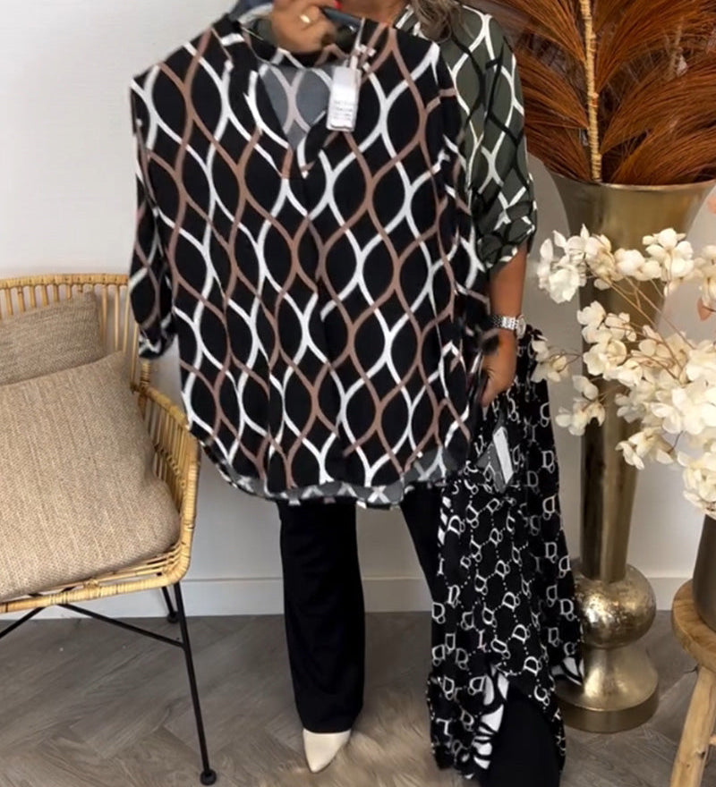 Janny™ | Casual Blouse with Long Sleeves and Elegant Pattern