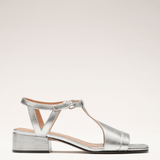 Tindra | Silver Block Heel Sandal