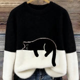 Luna | Cat Print Sweater