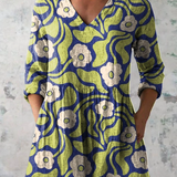 Elodie | Botanical V-Neck Blouse