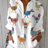 Ingrid | Playful Hen Blouse