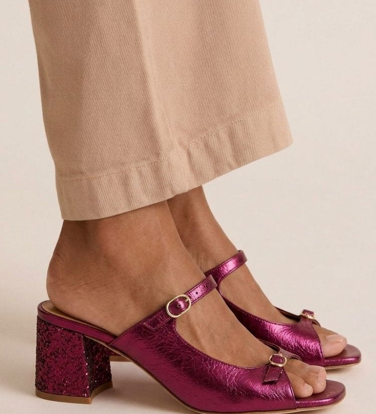 Marguerite | Golden Mule Heel Sandal