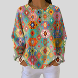 Clara - Colourful Aztec Diamond Top