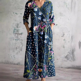 Linda | Elegant Floral Kaftan Dress