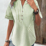 Lila | Soft Striped Blouse