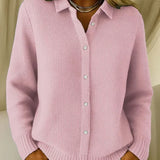 Katharina | Structured Knit Cardigan with Buttons