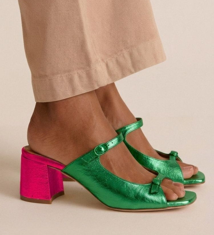 Marguerite | Golden Mule Heel Sandal