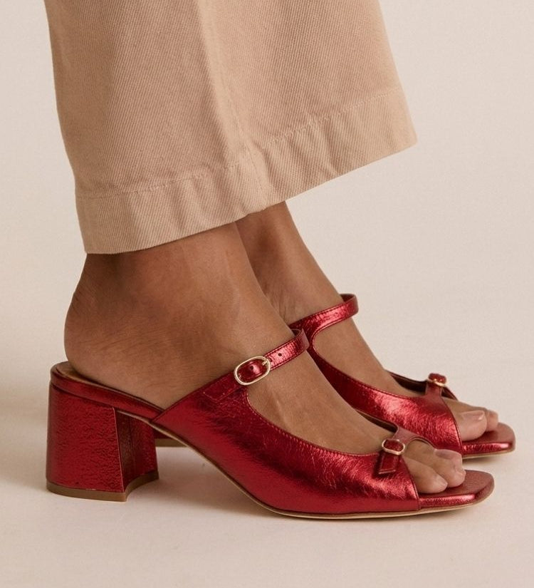 Marguerite | Golden Mule Heel Sandal