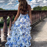 Uri | Midi Floral Dress with Ruffles