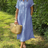 Cassandra | Striped Shirt Dress