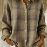 Tanja | Cosy Checked Knit Cardigan
