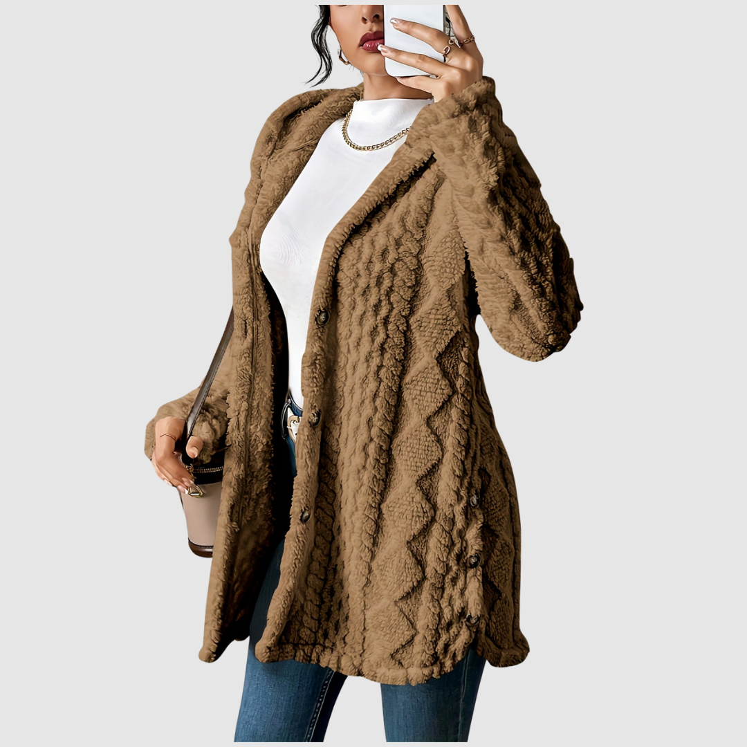 Štěpánka - Plus Size Hooded Cardigan