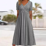 Hannah | Flattering V-Neck Maxi Dress