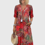 Bella | Elegant Floral Midi Dress