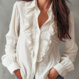 Anna | Simple Ruffled Reversible Blouse