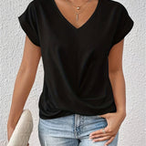 Zoe -  The Sweetheart Neckline Casual T-Shirt