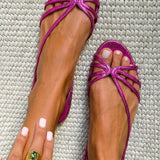 Fabienne | Golden Knot Flat Sandal