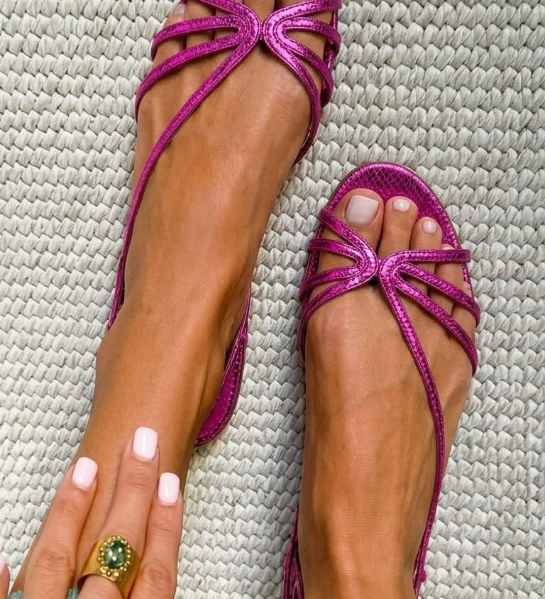 Fabienne | Golden Knot Flat Sandal