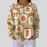 Frances - Bow and Pumpkin Top