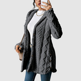 Štěpánka - Plus Size Hooded Cardigan