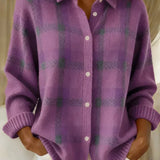 Renate | Relaxed Fit Checked Cardigan