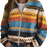 Yseult - Multicoloured Chevron Cardigan