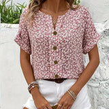Wolena | Wildflower Notch Blouse