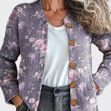 Cloverly™ - Floral Cardigan with Front Buttons