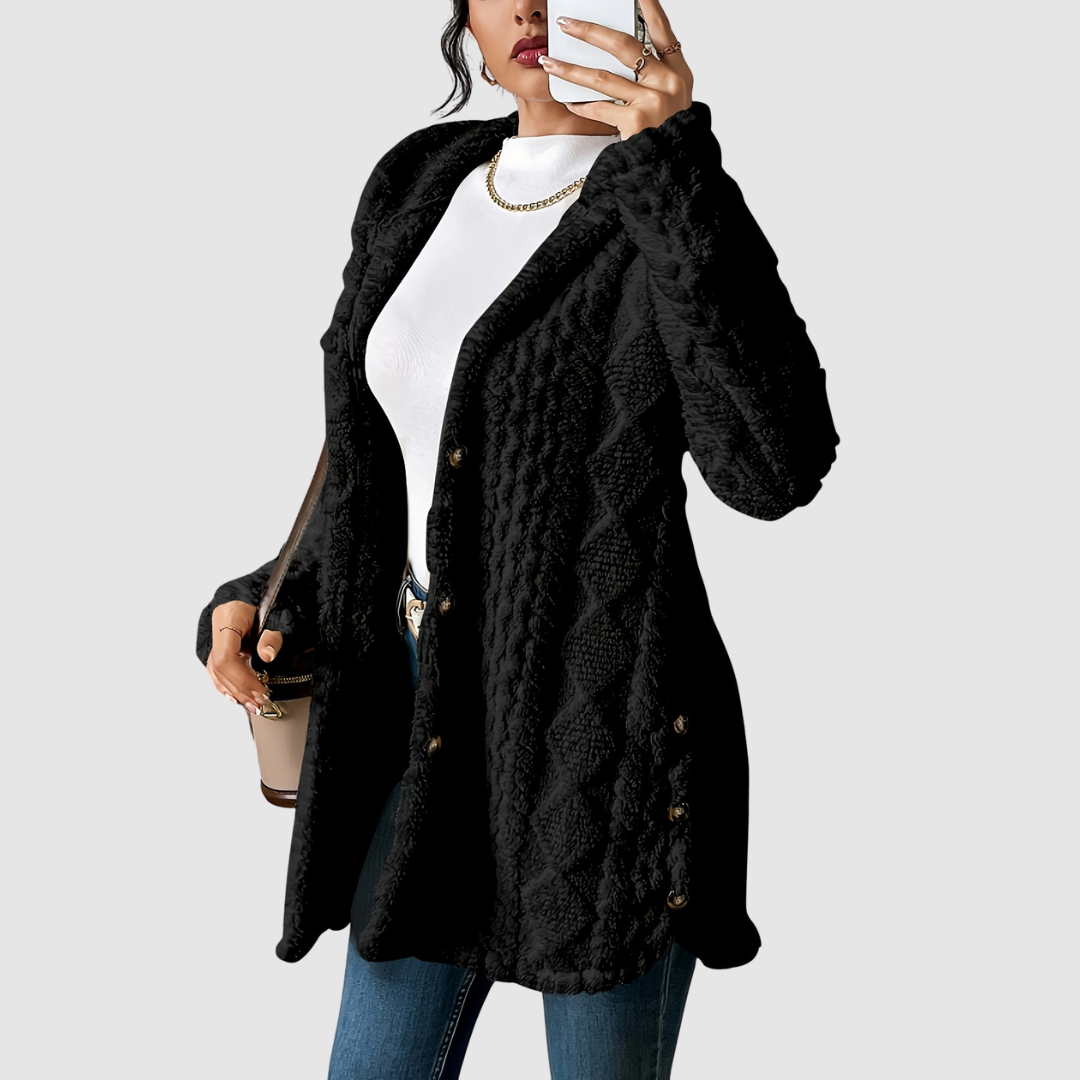 Štěpánka - Plus Size Hooded Cardigan
